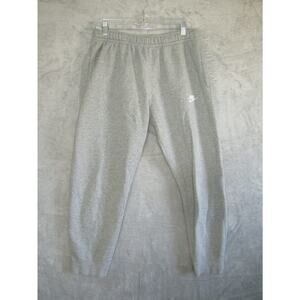 Nike Men’s Gray Sweatpants Joggers Size L Logo Embroidered Fleece Lined Jordan